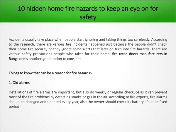 10 hidden home fire hazards to keep an eye on for safety