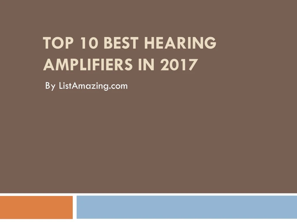 top 10 best hearing amplifiers in 2017