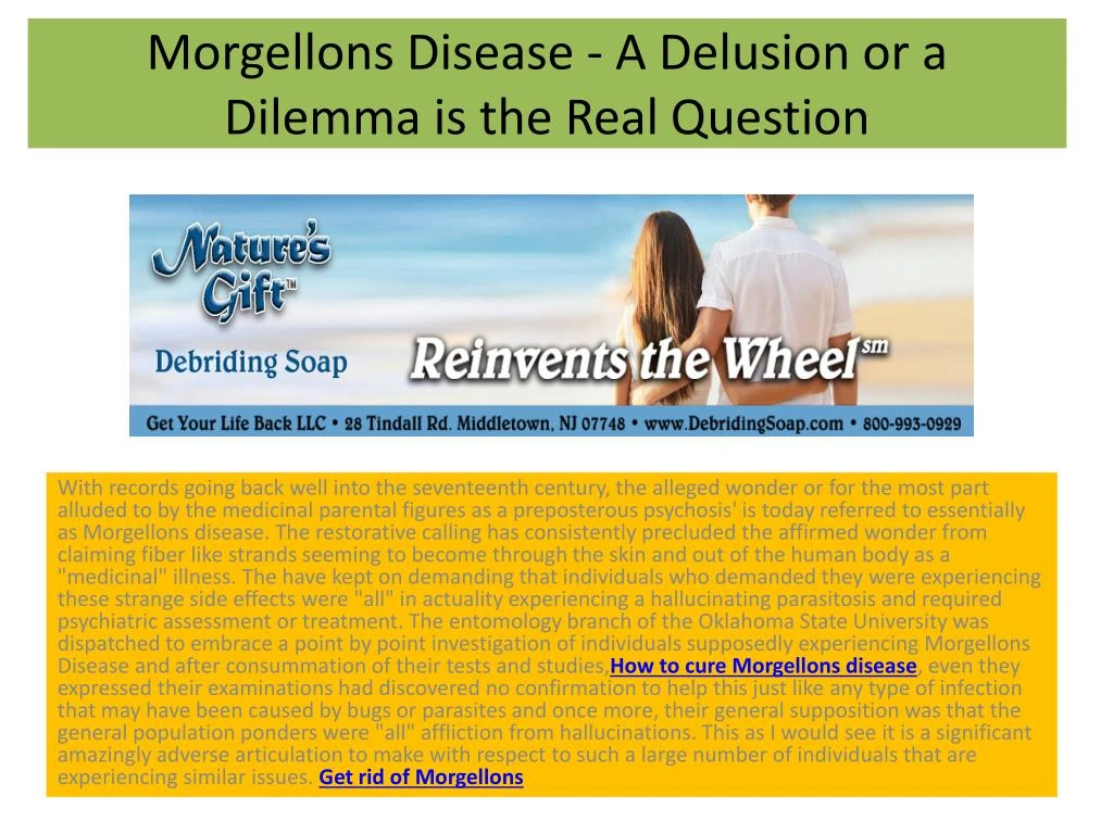 morgellons disease a delusion or a dilemma is the real question