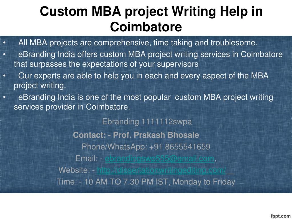 custom mba project writing help in coimbatore