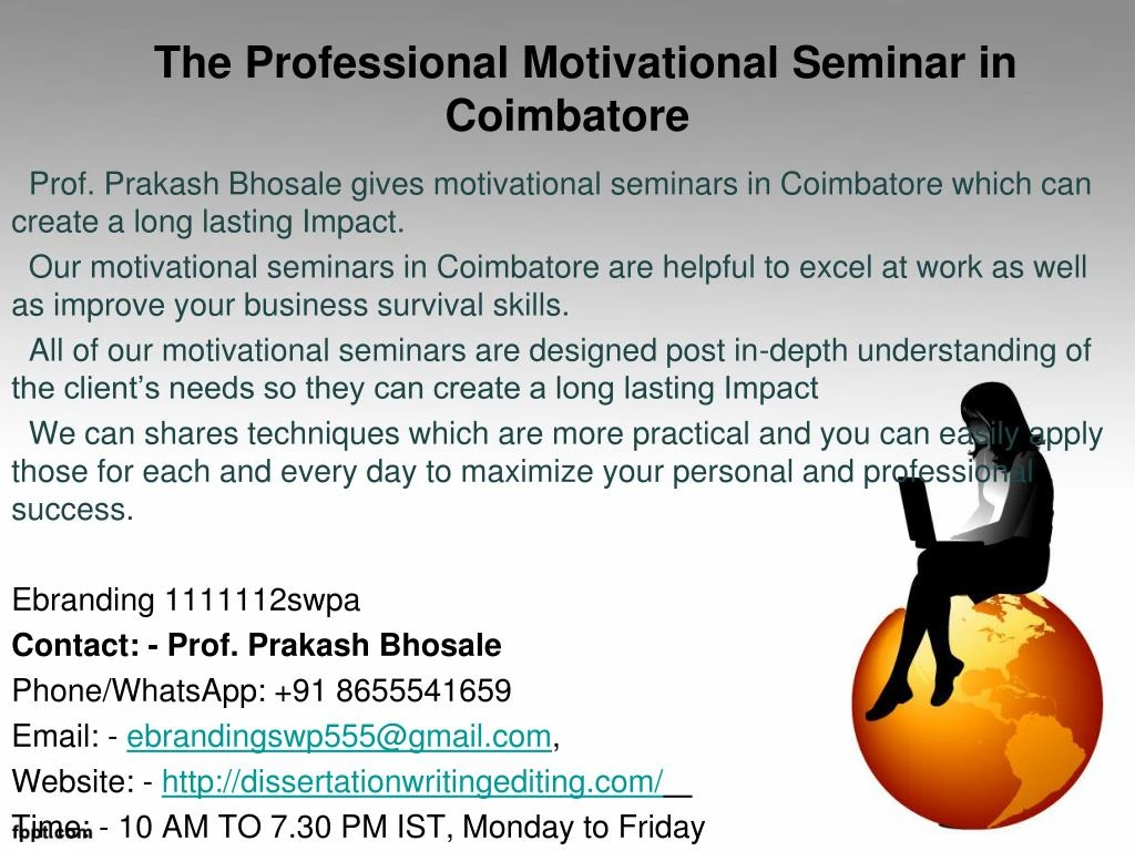 the professional motivational seminar in coimbatore