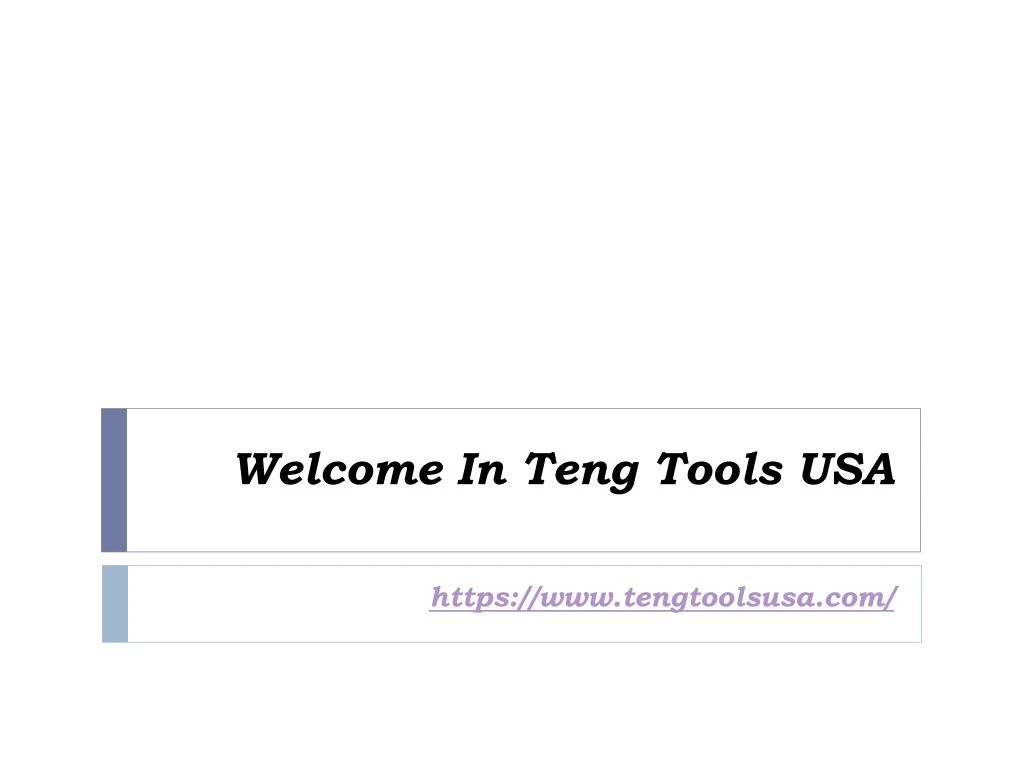 welcome in teng tools usa