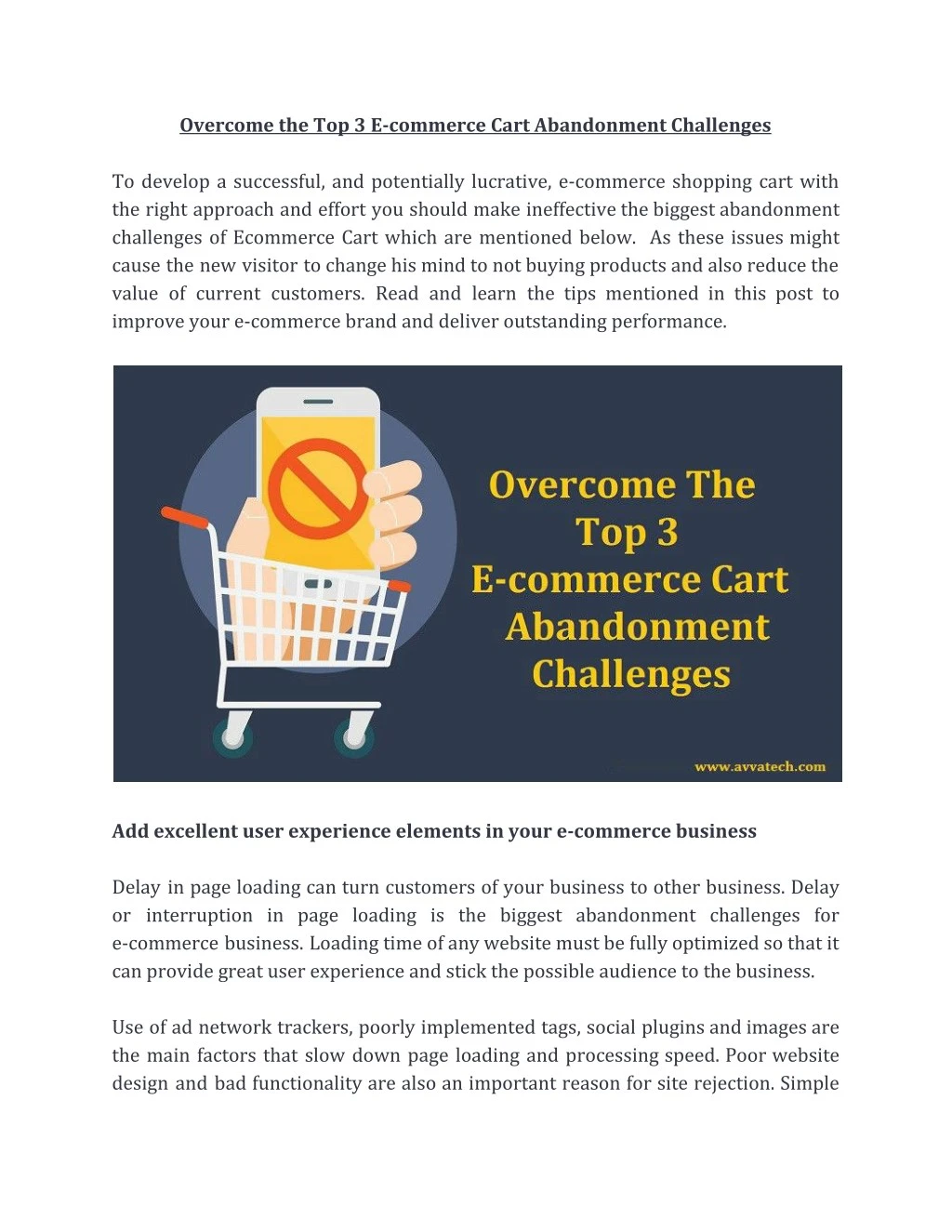 overcome the top 3 e commerce cart abandonment