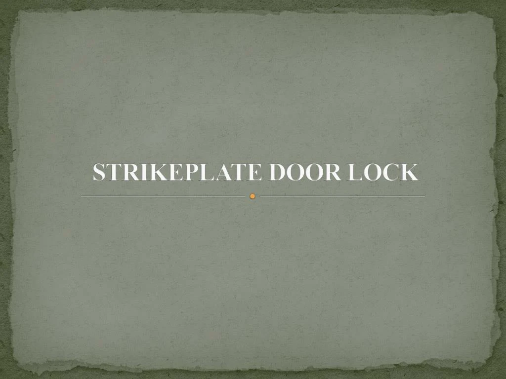 strikeplate door lock