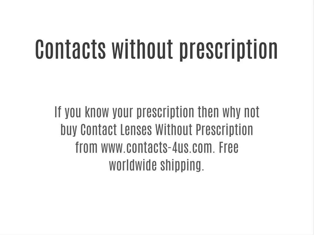 contacts without prescription contacts without