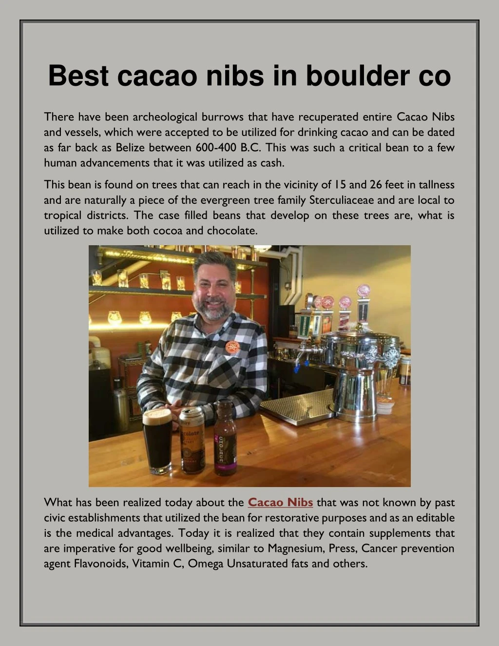 best cacao nibs in boulder co