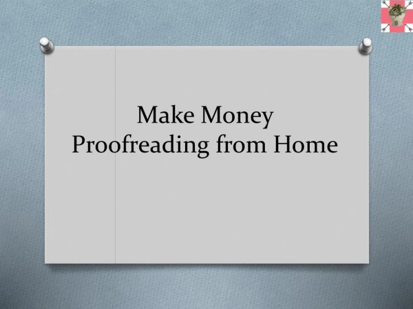 Make Money Proofreading