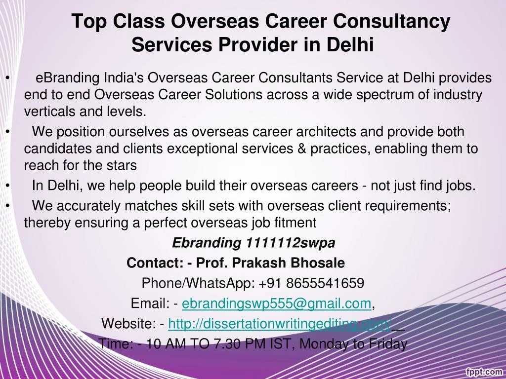 top class overseas career consultancy services provider in delhi