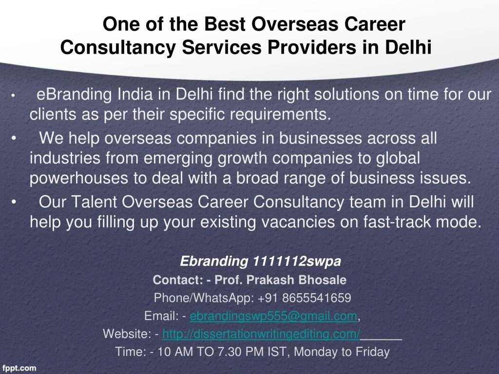 one of the best overseas career consultancy services providers in delhi