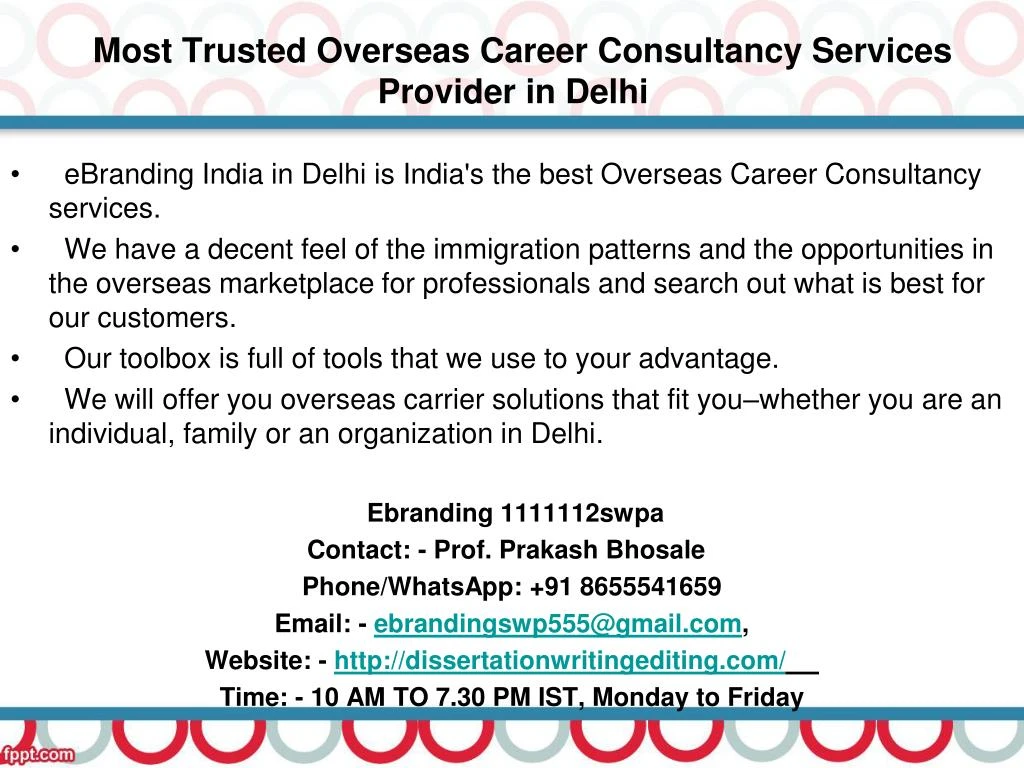 most trusted overseas career consultancy services provider in delhi