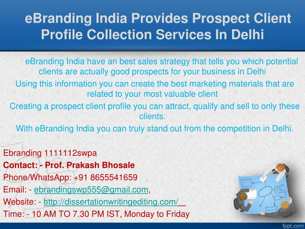 ebranding india provides prospect client profile collection services in delhi