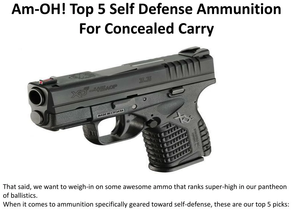 am oh top 5 self defense ammunition for concealed carry