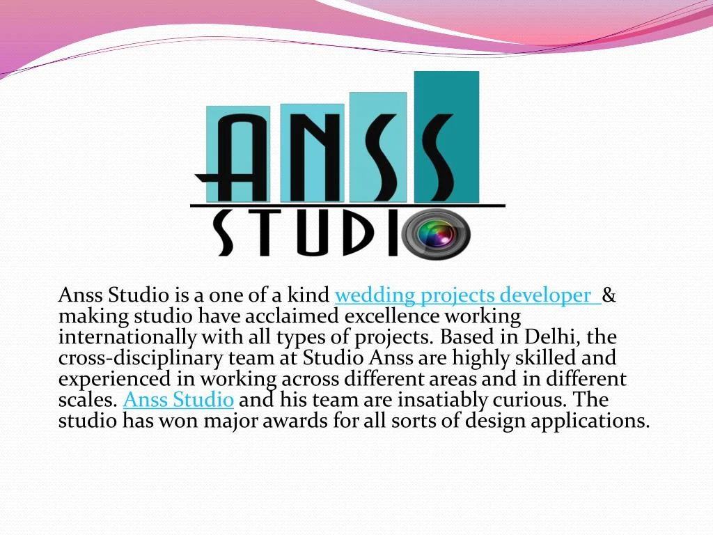 anss studio is a one of a kind wedding projects