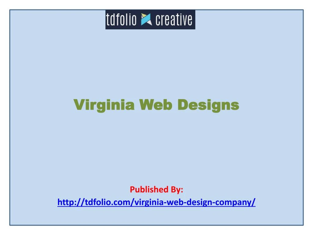 virginia web designs published by http tdfolio com virginia web design company