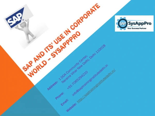 SAP and Its’ Use in Corporate World – Saptraininginstitutedelhi