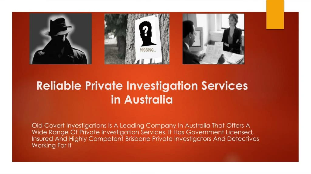 reliable private investigation services in australia