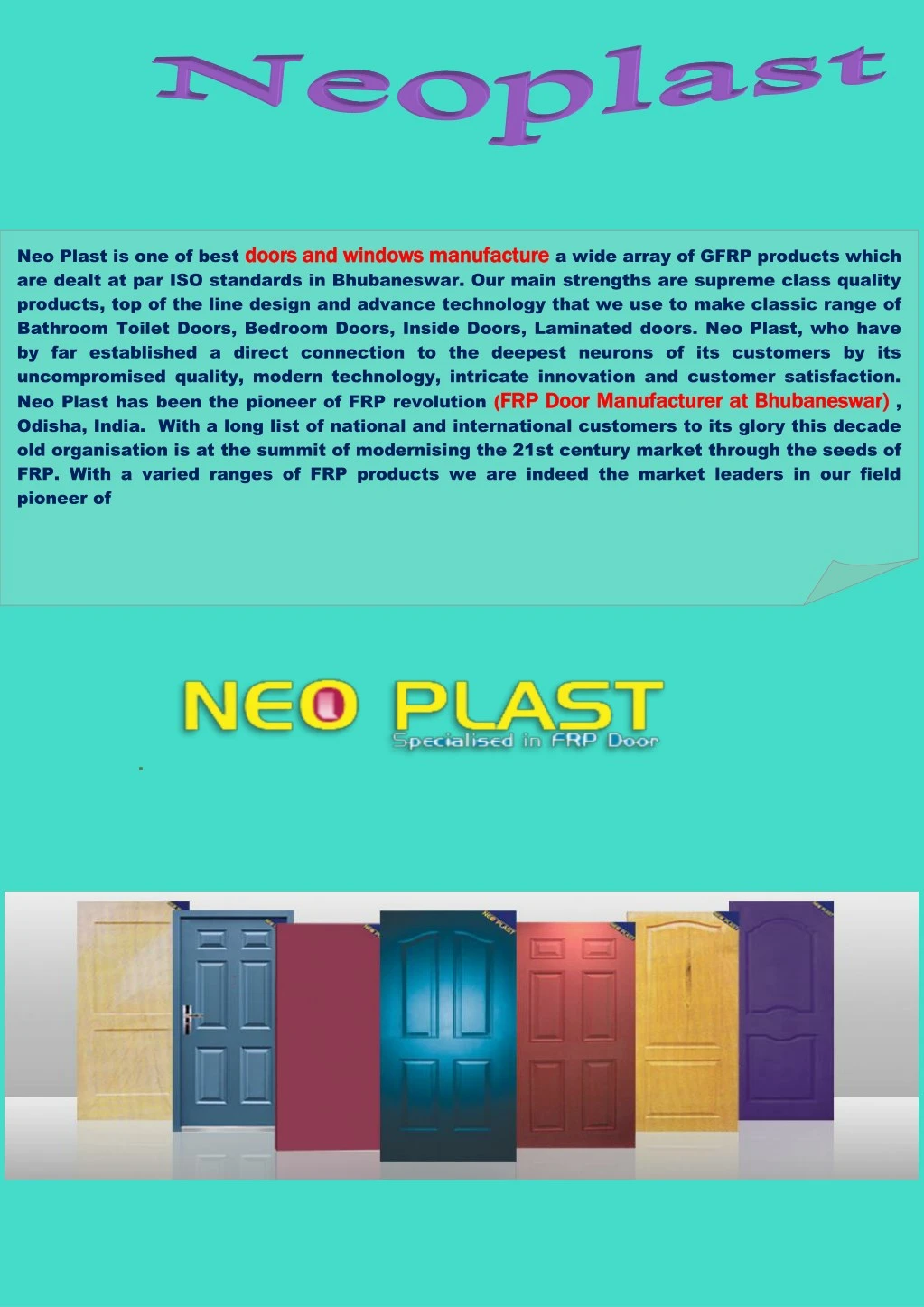 neo plast is one of best doors and windows