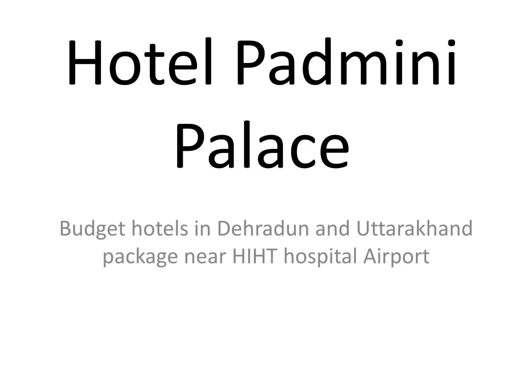 hotel padmini palace