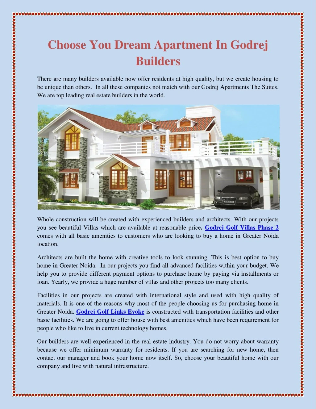 choose you dream apartment in godrej builders