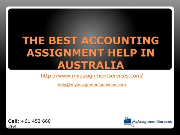 Exceleent Accounting Assignment Help by Experts