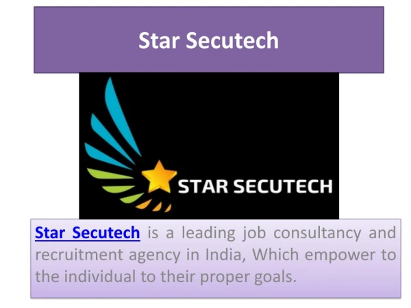 Star Secutech Social Conscious HR Firm