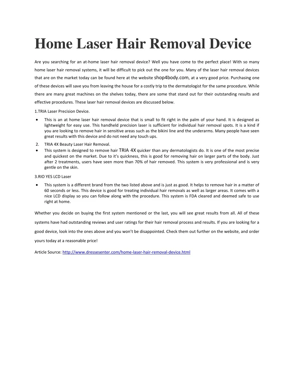 home laser hair removal device