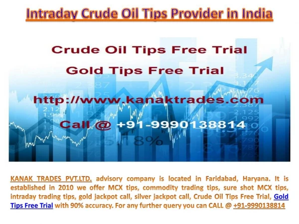 Crude Oil Tips Free Trial, Gold Tips Free Trial