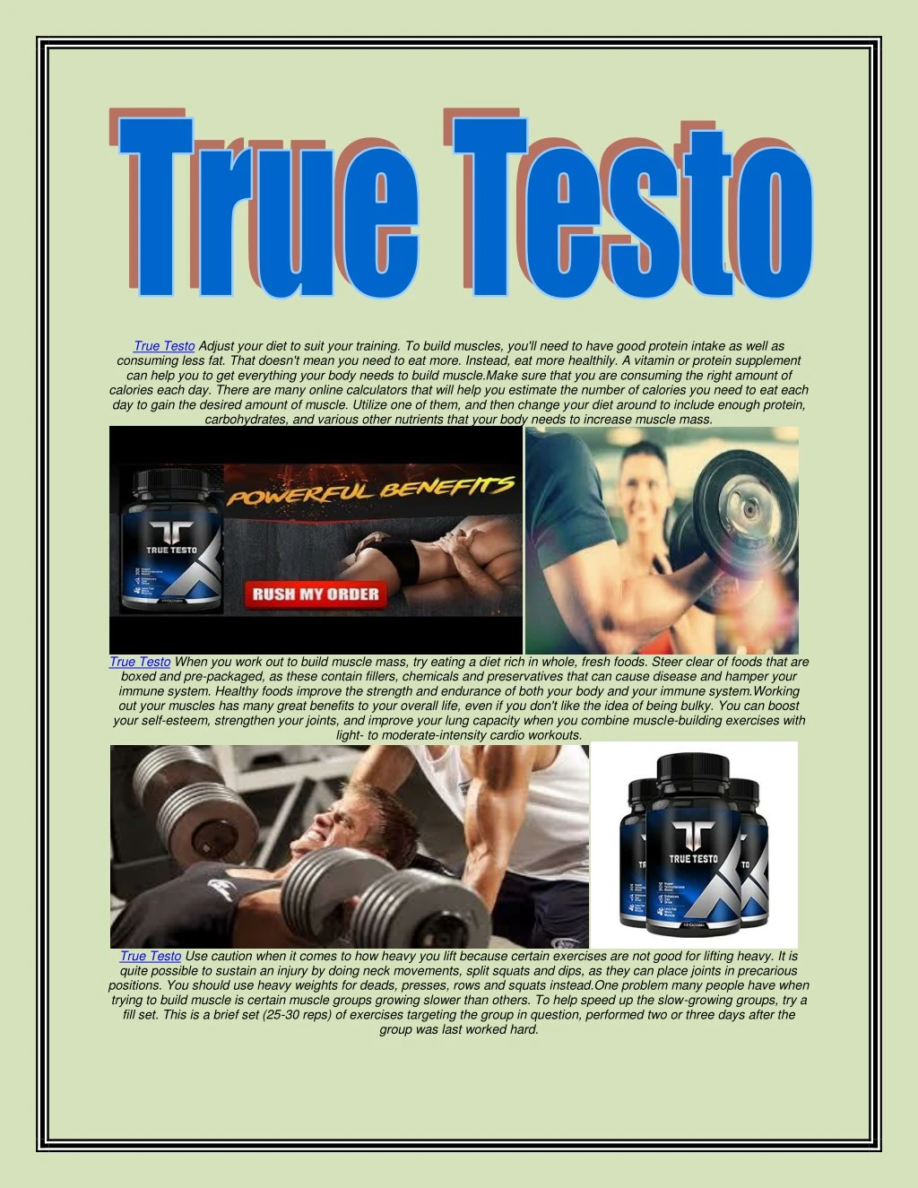 true testo adjust your diet to suit your training