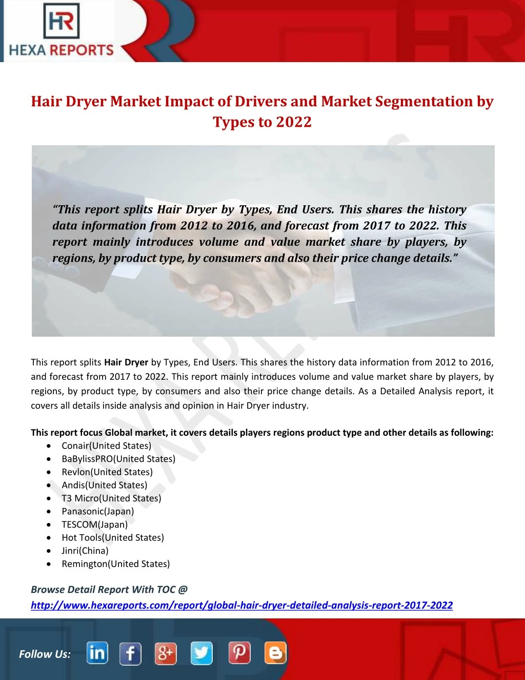 hair dryer market impact of drivers and market