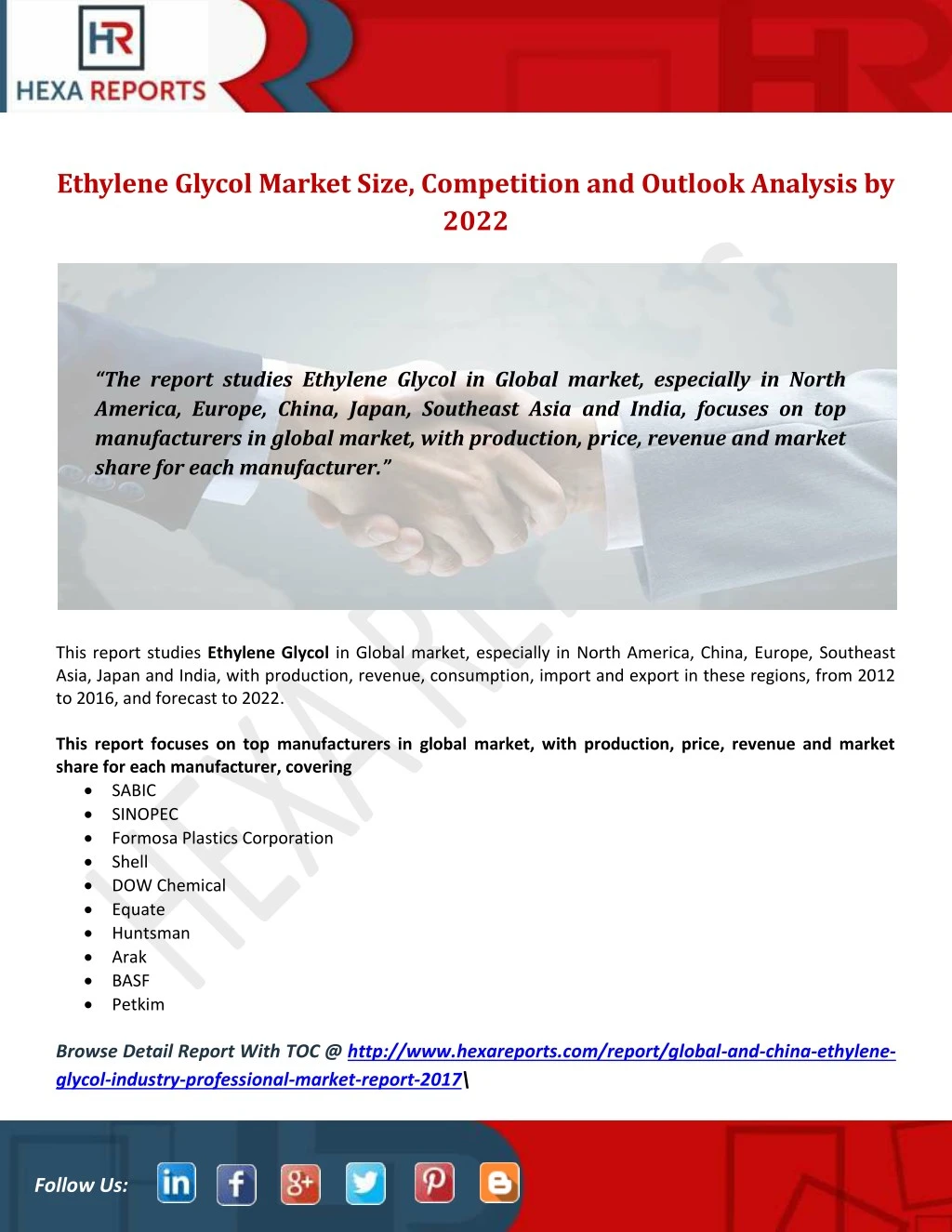ethylene glycol market size competition