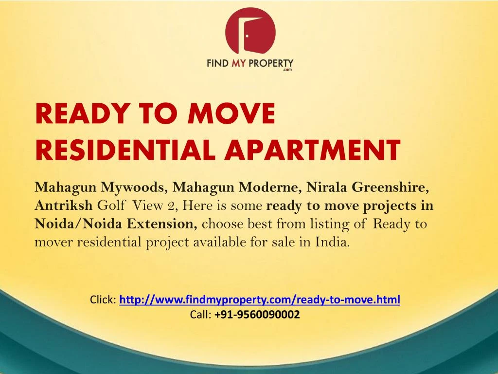 ready to move residential apartment