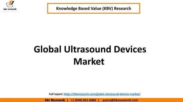 Global Ultrasound Devices Market Growth