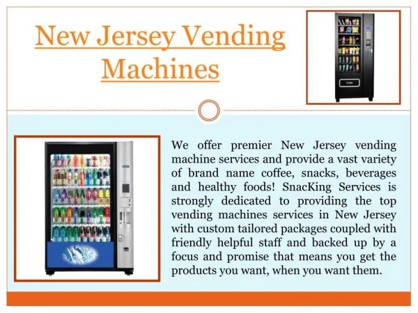 New Jersey vending machine service