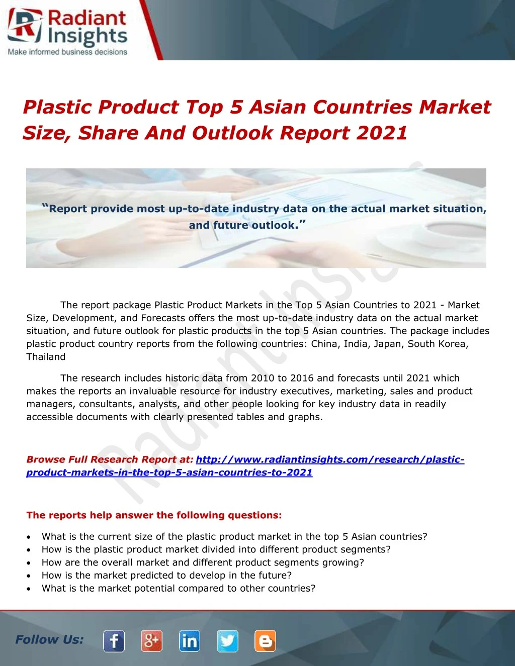 plastic product top 5 asian countries market size
