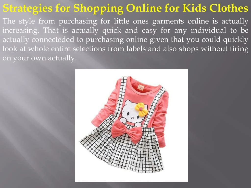 strategies for shopping online for kids clothes