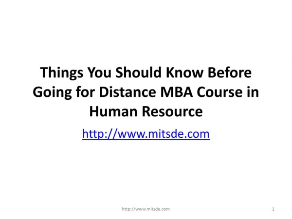 Things You Should Know Before Going for Correspondence MBA Course in Human Resource