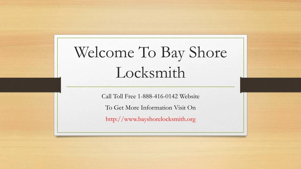 welcome to bay shore locksmith
