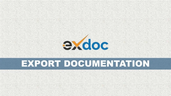 export documentation