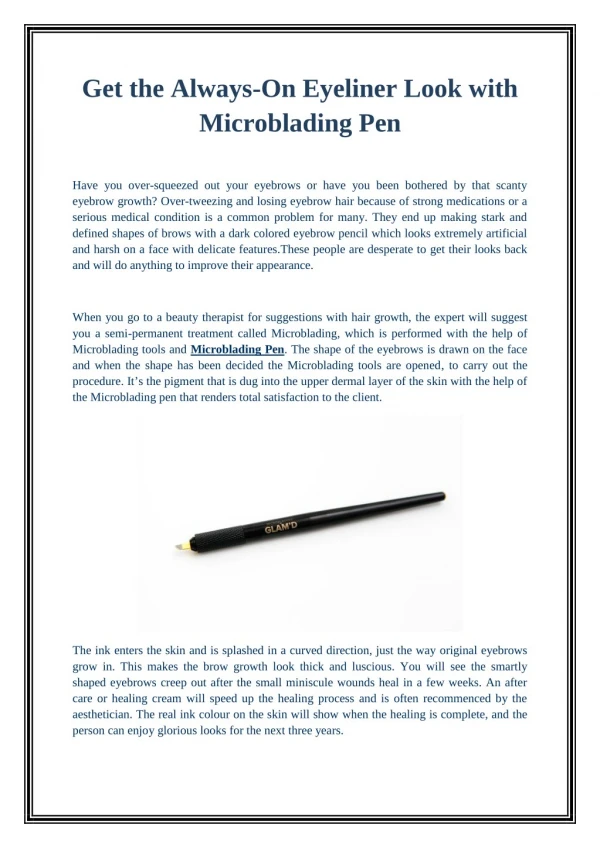 Get the Always-On Eyeliner Look with Microblading Pen