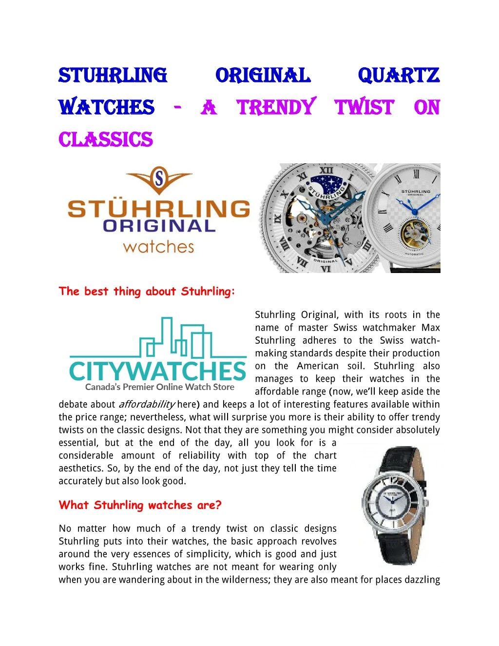 stuhrling stuhrling watches watches a trendy
