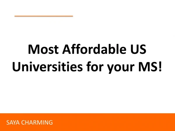 US universities for your master degrees