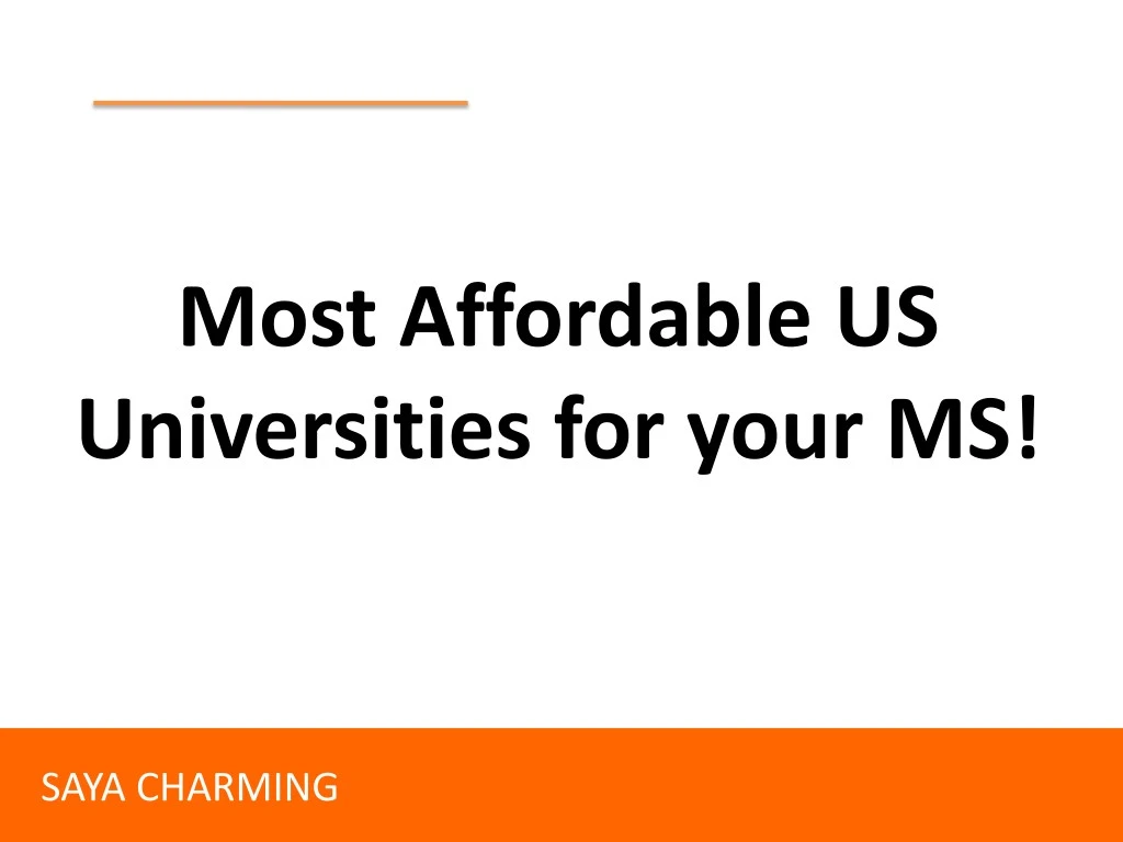 most affordable us universities for your ms