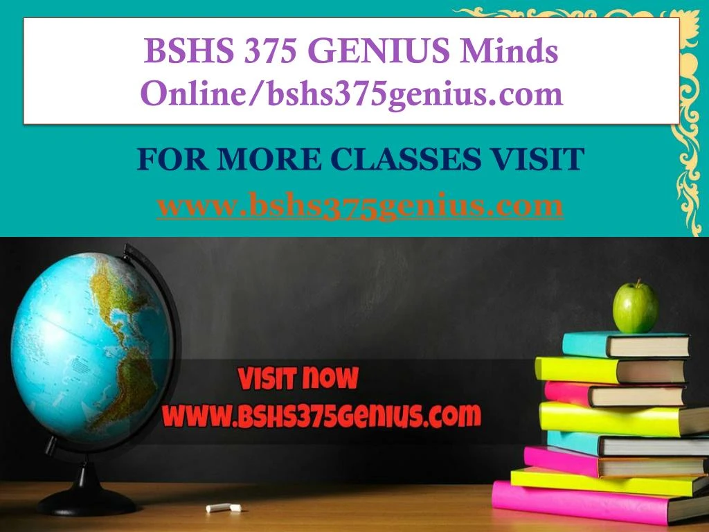 bshs 375 genius minds online bshs375genius com