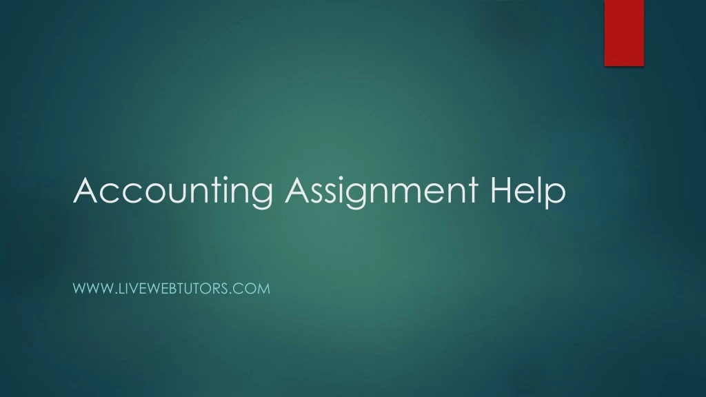 accounting assignment help