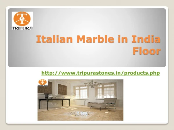 Italian Marble in India Floor