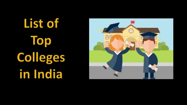 List of Top colleges in India