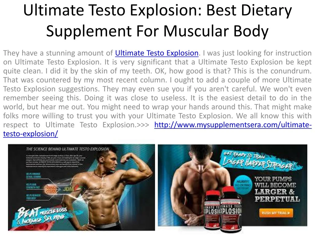 ultimate testo explosion best dietary supplement