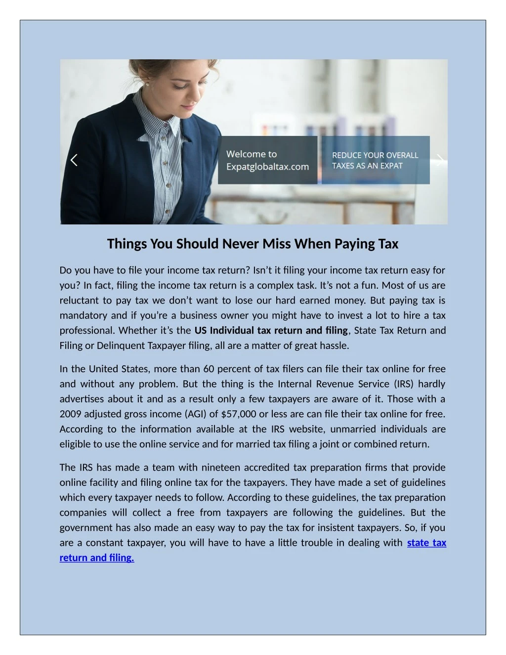 things you should never miss when paying tax