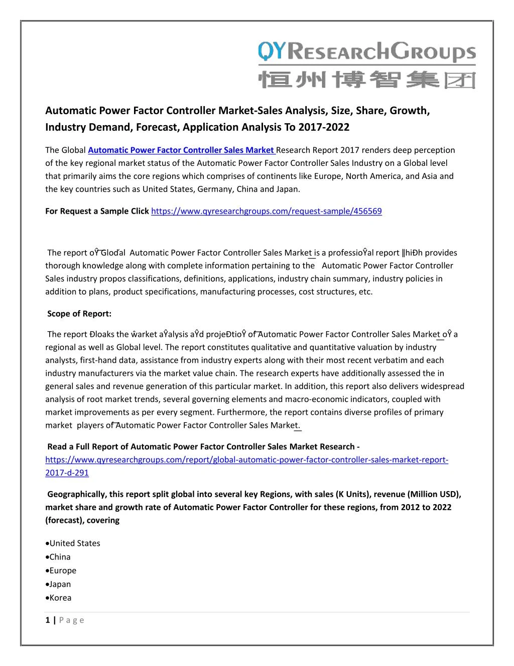 automatic power factor controller market sales