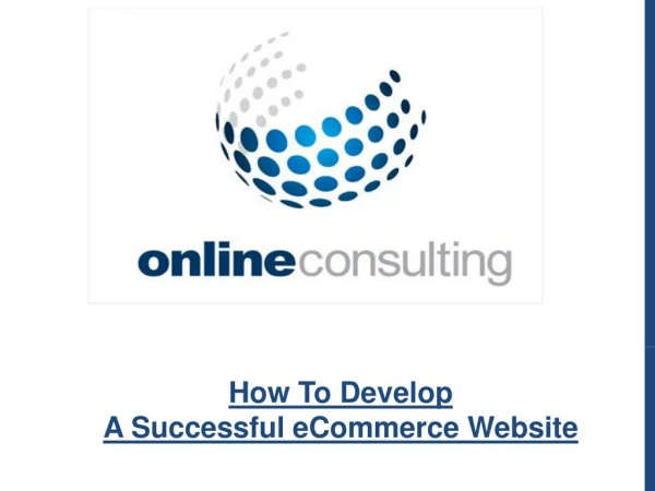 How To Develop A Successful eCommerce Website